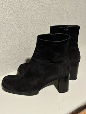 Robert Clergerie Black Suede Ankle Boots
